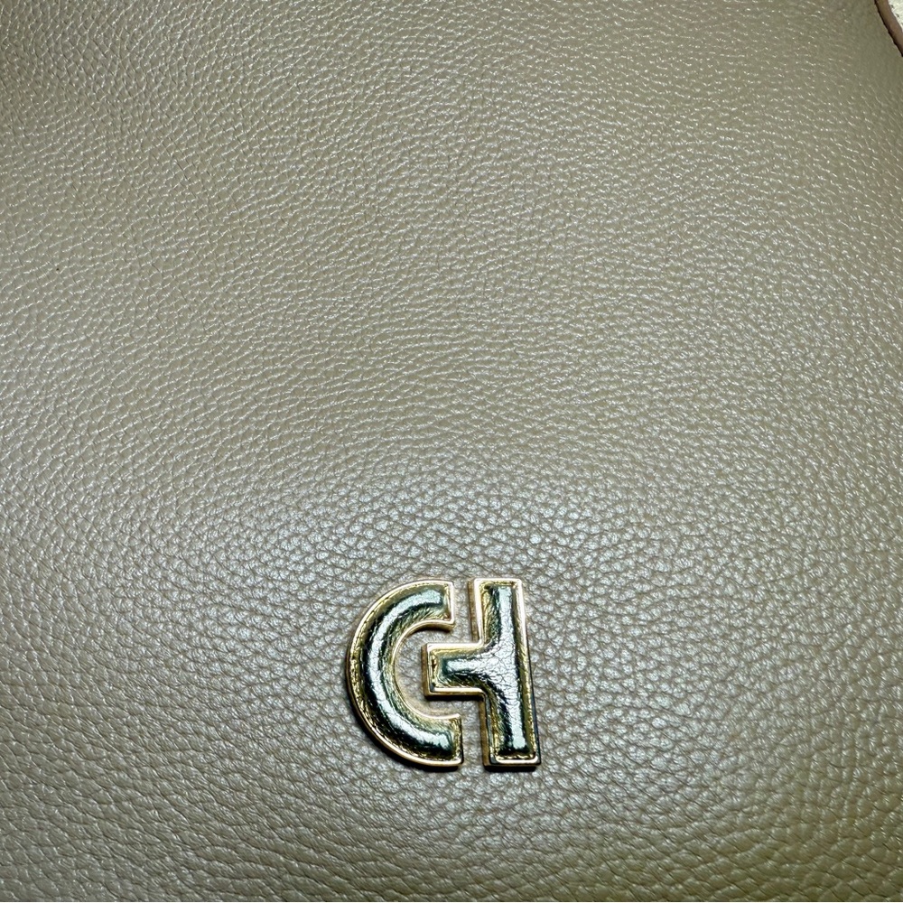 Cole Haan Leather Tote with Trolley Sleeve for Travel, plus dust cover. Like New - Picture 7 of 12